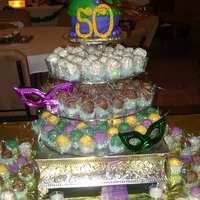 Mardi Gras Cake Ball Display 