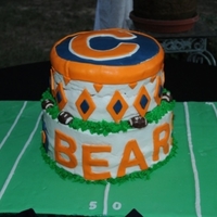 1321417512.jpg This was a chocolate cake in Julyoutdoor wedding in TN the buttercream started melting which made the fondant letters slide down