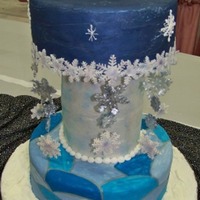 I Entered This Cake In The Tiered Cake Competition At The 2012 Oklahoma State Sugar Arts Show Bottom Tier Is Hand Painted Hanging Snowfla I entered this cake in the Tiered Cake Competition at the 2012 Oklahoma State Sugar Arts Show, Bottom tier is hand painted, hanging...