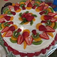 Almost Summertime Cake Last minute cake for family BBQ. Red velvet w/cheesecake filling & cream cheese frosting. Just sat under the shade so the bright part...