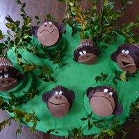 Playful Monkeys In The Zoo This entry is on behalf of my 6 year old son who designed and decorated all these cupcakes. He used candy clay with fondant eyes and...