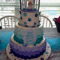 The Little Girls Wanted Teal And Purple For Their Communion Cake The little girls wanted Teal and Purple for their communion cake.