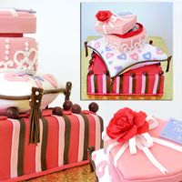 Valentine's Day Party Cake My 1st 3 tires, 1st box cake, (chocolate covered strawberries inside.) 1st pillow cake, HUGE thanks to CC members, it could not possibly...