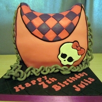 Monster High Purse Cake For my neice - she is into Monster High stuff, and the skull is the logo. It's a vanilla confetti cake under fondant. I decided on a...