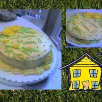 Welcome Home Yellow cake, lemon curd filling, and lemon frosting..pretty tasty!