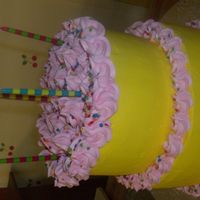 Swirly Birthday Cake This is a cake I made for the cake decorating contest at the local fair.