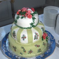 70 Th Birthdaycake I made this cake for my mother when she turned 70. it's filled with two layers, chocolate and rasperry/blueberry with almond sponge.