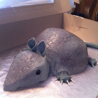 Armadillo Buttercream armadillo with fondant accents