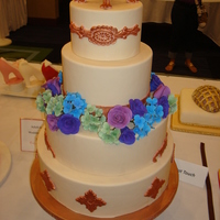 My Intermediate Wedding Entry my intermediate wedding entry for the 2011 north texas cake & sugar art show...my cake placed 2nd.