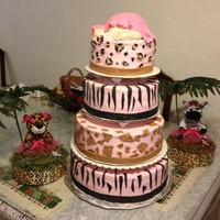 Baby Shower Cake butter cream with fondant accents baby shower cake