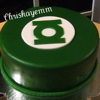 Green Lantern Cake fondant cake, vainilla flavor