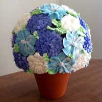 Cool Winter Bouquet cupcake bouquet