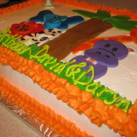 Safari Friends Marshmallow fondant decorations, buttercream icing