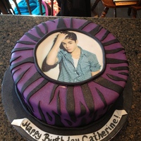 This Red Velvet Cake Was Made With Fondant And An Edible Image This red velvet cake was made with fondant and an edible image.