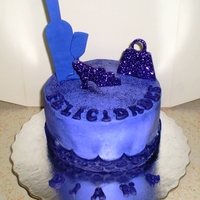 Diana-2011 Vanilla cake with buttercream and gumpaste decorations.