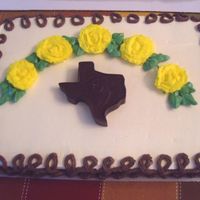 Graduation Cake Buttercream with Chocolate Center Piece