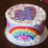 My Little Pony For my friend's sweet little girl... I love that My Little Pony has made a comeback- I loved them as a kid! Strawberry cake iced in...