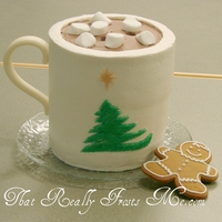 Giant Cup Of Hot Chocolate I made the cake steam with a little dry ice and water. The cake is 10" tall. I wish I could load a video of it in action on here, but...