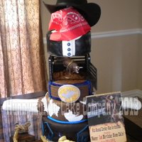 This Cake Stands Almost 4 Ft Tall And Features 2 12 Inch Horns On Either Side Chocolate Belt Gumpaste Buckle And Chocolate And Vanilla Fon... This cake stands almost 4 ft tall and features 2 12 inch horns on either side. Chocolate belt, Gumpaste buckle and chocolate and vanilla...