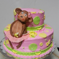 Pink Monkey A lady asked me to make a cake like a picture she sent and this is what I came up with.