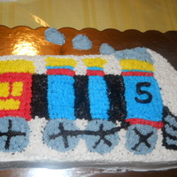 Christopher's Train Used the wilton firetruck pan. All buttercreme icing