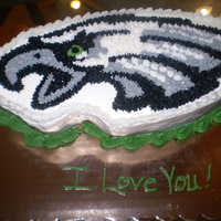 Carved From A 12 Sheet Cake Free Hand Design Carved from a 1/2 sheet cake, free hand design.