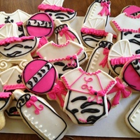 Baby London Zebra and hot pink baby shower cookies