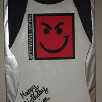 Bon Jovi Concert T-Shirt used wilton sugar sheets to give it a screen print look