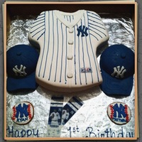 Twins Ny Yankees CAKE DONE FOR A SET OF TWINS.