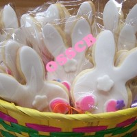 Hoppin Down The Bunny Trail Bunny head cutter decorated as a hoppin bunny.