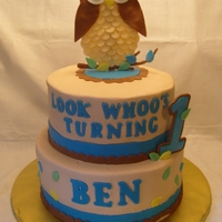 Owl - Look Whoo's Turning One Design made from an invitation of the first birthday.