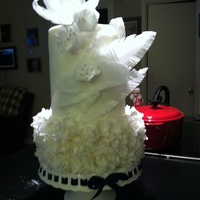 White Wedding All decorations are made of wafer paper.