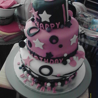 17Th Birthday Cake Almond Cake and Fondant details