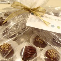 Cake Balls With Gold Sprinkles 