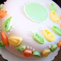 Primaveral Cake fondant strips, hand molded