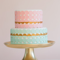 Fondant Covered Cake With Necco Wafers Dipped In Edible Glitter Photo Brooke Allison Photography Fondant covered cake with Necco wafers dipped in edible glitter. Photo: Brooke Allison Photography