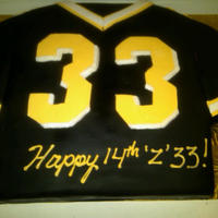 Hs Football Jersey A jersey cake for the football star! Marble half sheet cake cut and shaped to make a jersey. covered in fondant with fondant and...