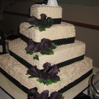 Off Set Layered Wedding Cake 
