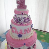 Charli's 1 St Birthday Cake This was for my youngest granddaughters 1st birthday. Matched the invitations, although I wasn't crazy about the color combo or the...