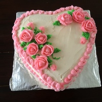 Birthday/valentine Cake All Butter cream frosting (made with all butter, no crisco)