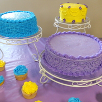 Cakes For A 93Rd Birthday I made these cakes for my Grandma's 93rd birthday. Her favorite color is purple and she loves african violets so I made a few to put...