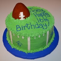 Boy's 16Th Birthday Cake Football themed 16th birthday cake