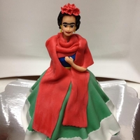 Frida Kahlo i used the Wilton Wonder mold and shaved off the sides a little to get the A-line effect I was going for. The upper body and head are made...