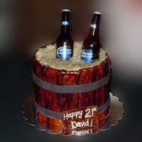 Barrel Of Beer This cake was actually for a 40th birthday but he was really depressed and not happy about the whole party to begin with, so we tried to...