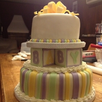 Baby Blocks Cake Chocolate cake with raspberry filling