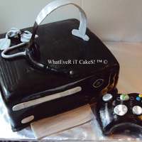 Black Xbox 360 with headset and controller TFL!!