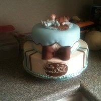 Baptism Cake This is a pi?a colada cake that I made for my Sister inLAWS.(2 sisters baptized together) thank you all_for_my_baby for letting use her...