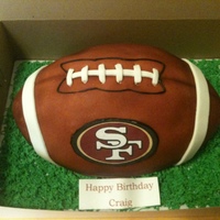 Football Cake This was my first football, thank you to candicedianeflores fro her help with this cake.