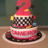 Cars Race Track Cake! Thanks to Sharon Zambino who inspired me to attempt to recreate her cake. Obviously nowhere near her perfection, but I tried!! TFL!