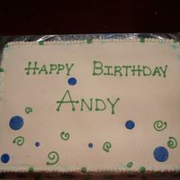 Man's 29Th Birthday this was inspired by a another tatented CCer. my cousins BIL didnt want flowers and like blue and green ...so.... This is what i came up...